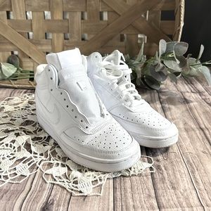 Nike court vision white high tops